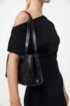 St Agni Slim Woven Tote In Black