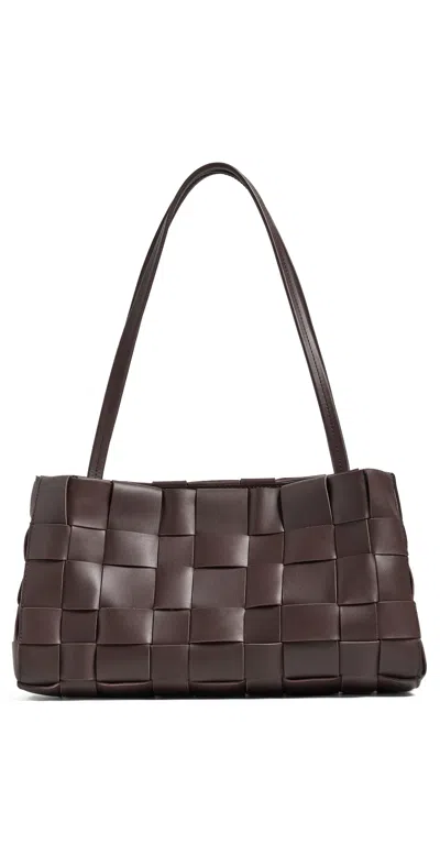St Agni Slim Woven Tote Chocolate