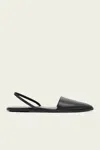 St Agni Sling Back Flat In Black
