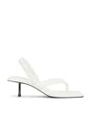 St Agni Leather Slingback Thong Sandals In Tofu