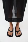 St Agni Sling Back Thong Sandal In Black