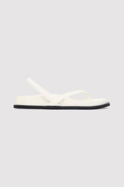 St Agni Sling Back Thong Sandal In White