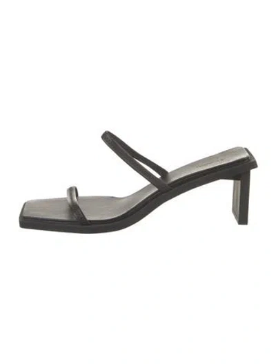 Pre-owned St Agni Slingback Sandals In Black