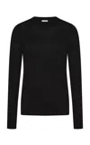 St Agni Slit-sleeve Merino-wool Sweater In Black
