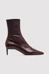 St Agni Sock Ankle Boot In Bordeaux