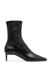 St Agni Sock Leather Ankle Boots In Black