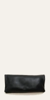 St Agni Soft Clutch Black Leather