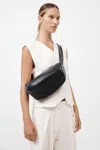 St Agni Soft Crescent Bag In Black