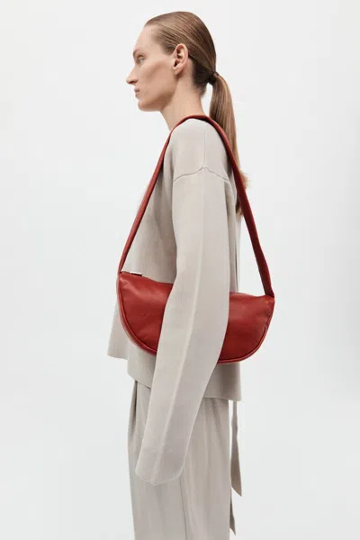 St Agni Soft Crescent Bag In Red