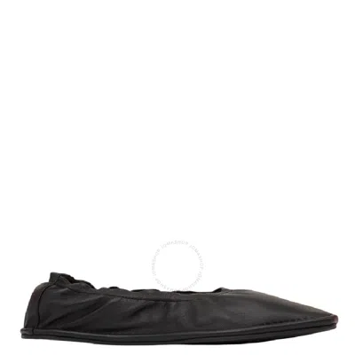 ST AGNI ST. AGNI SOFT GATHERED LEATHER BALLET FLATS