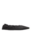 St Agni Soft Gathered Leather Ballet Flats In Black