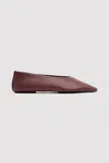 St Agni Soft Glove Ballet Flat In Plum