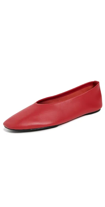 St Agni Soft Glove Ballet Flats Rosso