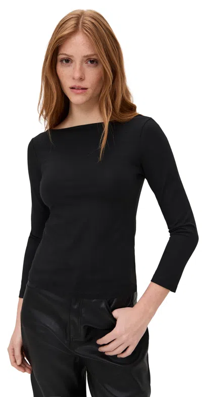 St Agni Soft Jersey Ballerina Top Jet Black