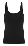St Agni Soft Jersey Slim Scoop Tank In Black