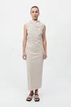 St Agni Soft Sculptural Dress In Creme