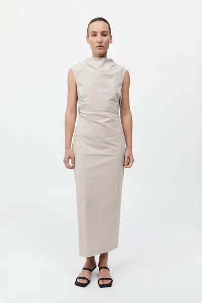 St Agni Soft Sculptural Dress In Sand