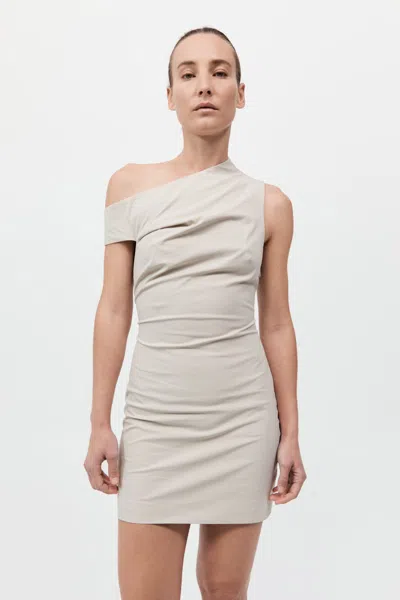 St Agni Soft Sculptural Mini Dress In Sand