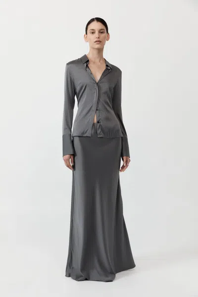ST AGNI SOFT SILK MAXI SKIRT