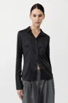 St Agni Soft Silk Shirt In Black