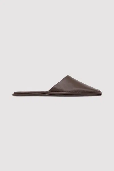 St Agni Soft Square Toe Flat In Brown