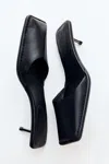 St Agni Soft Square Toe Heel In Black
