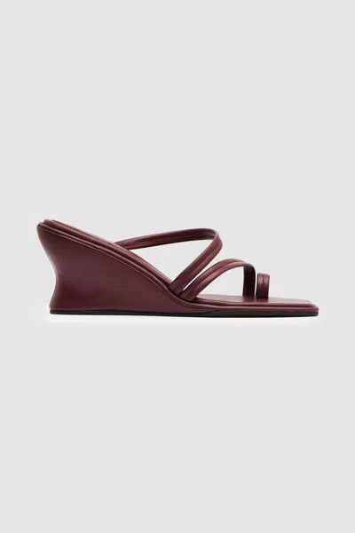 St Agni Soft Strap Contour Wedge In Plum