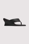 St Agni Soft Thong Contour Wedge In Black