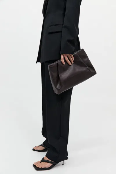 St Agni Soft Tuck Clutch In Red