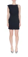 St Agni Sophia Drape Mini Dress In Black