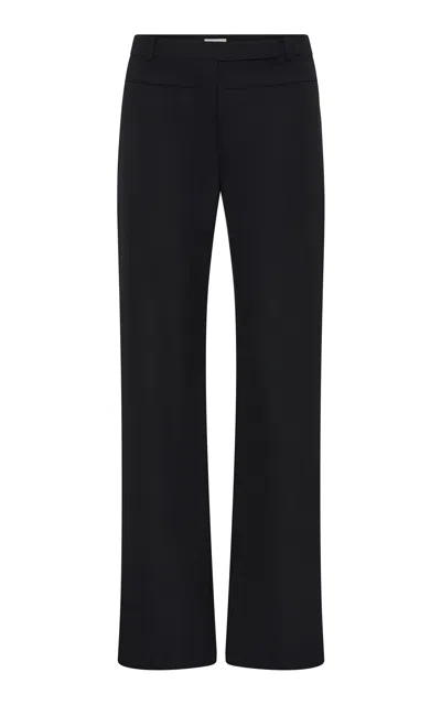 St Agni Splice Paneled Wool-blend Pants In Black