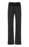 St Agni Splice Paneled Wool-blend Pants In Green