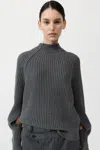 St Agni Split Sleeve Jumper In Smoke