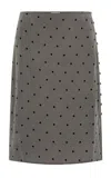 St Agni St. Agni Spot Pencil Lyocell Skiirt In Gray