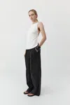 St Agni Square Backless Top In White
