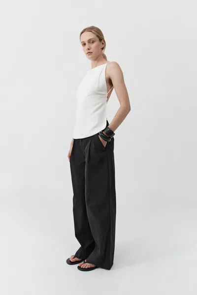 St Agni Square Backless Top In White