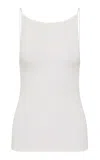 St Agni Square-neck Top In White