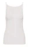 St Agni Square Neck Top In White
