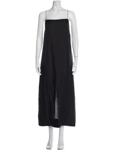 Pre-owned St Agni Square Neckline Long Dress In Blue
