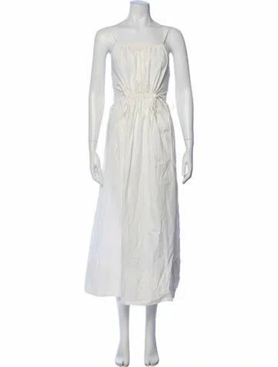 Pre-owned St Agni Square Neckline Long Dress In Gray