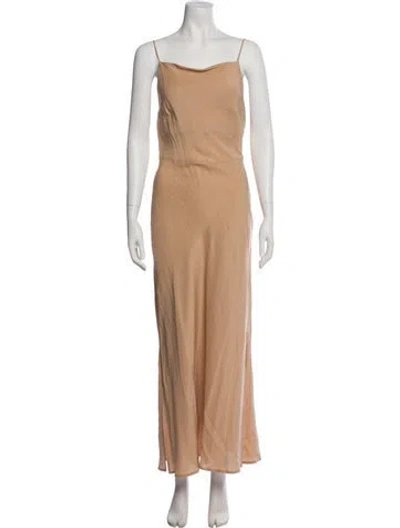 Pre-owned St Agni Square Neckline Long Dress W/ Tags In Neutral