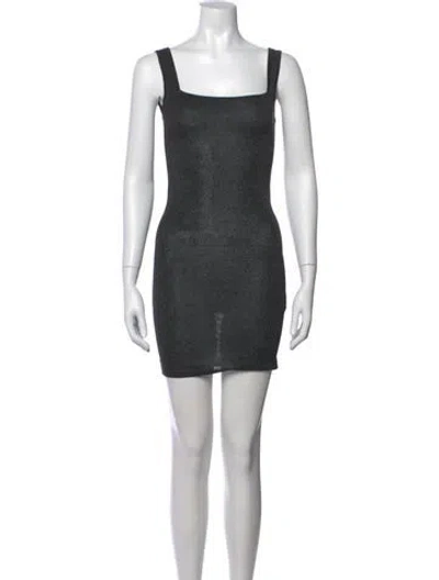 Pre-owned St Agni Square Neckline Mini Dress W/ Tags In Black/silver