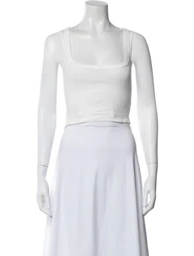 Pre-owned St Agni Square Neckline Sleeveless Crop Top In Multi
