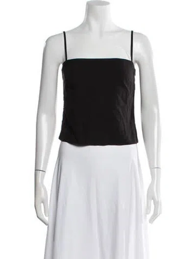 Pre-owned St Agni Square Neckline Sleeveless Top In Black