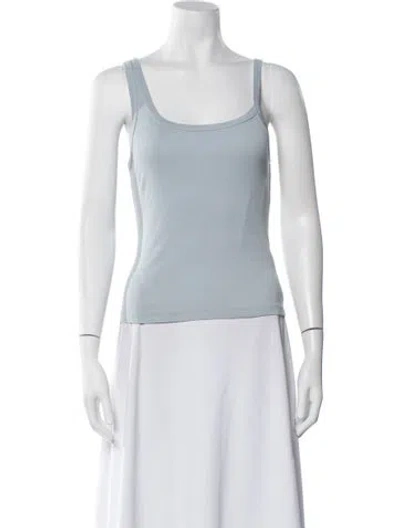 Pre-owned St Agni Square Neckline Sleeveless Top In Blue