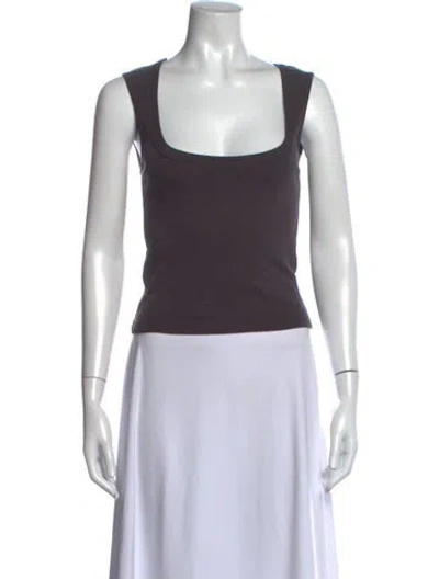 Pre-owned St Agni Square Neckline Sleeveless Top In Grey