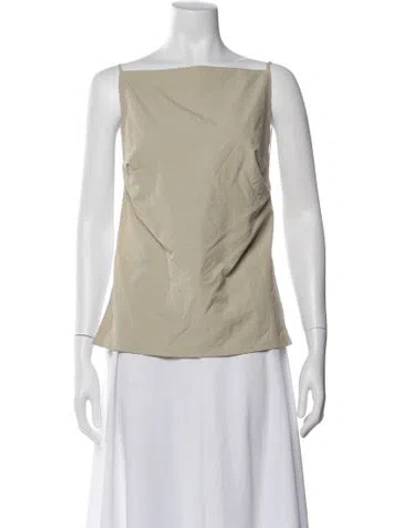 Pre-owned St Agni Square Neckline Sleeveless Top In Neutral
