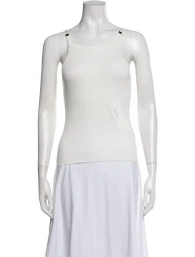 Pre-owned St Agni Square Neckline Sleeveless Top In Neutral