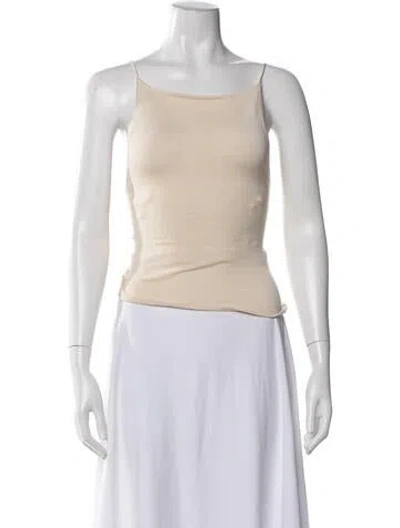 Pre-owned St Agni Square Neckline Sleeveless Top In Neutrals