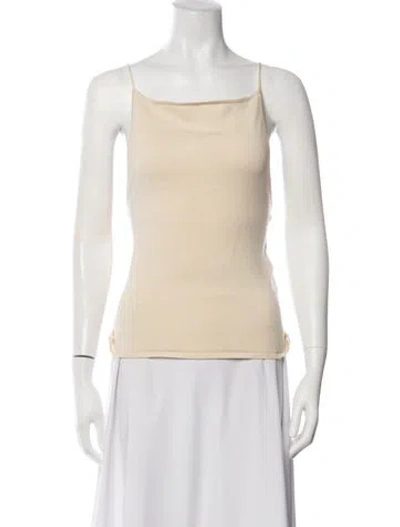 Pre-owned St Agni Square Neckline Sleeveless Top In Neutrals